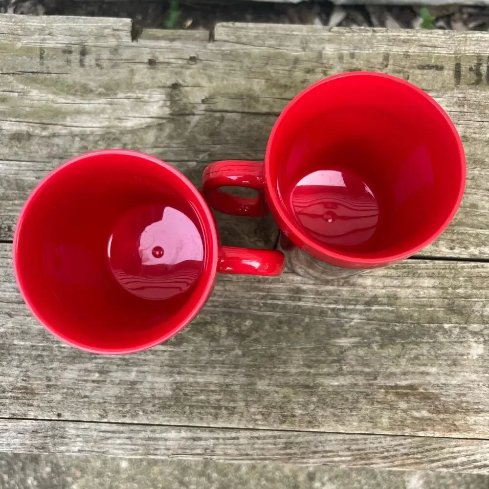 Vintage 90s Snap-on Tools ThermoServ Charging to New Horizons Coffee Mug Set 2